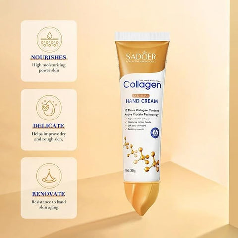 Sadoer Collagen Anti-Aging Hand Cream with 10 Times More Collagen Content Active Protein Technology