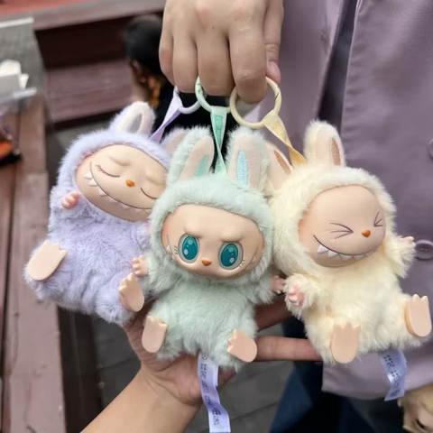Labubu Monster Anime Character Plush Keychain - 1 PC