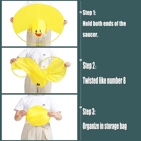 Kids' Sun Shade Umbrella Hat – Duck Design Cape with Raincoat Function