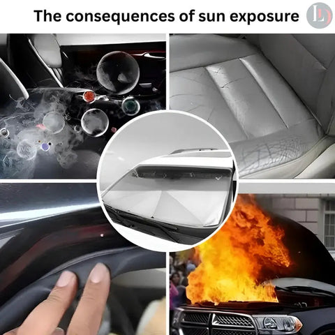 Car Windshield Sun Shade Umbrella (With Cover)
