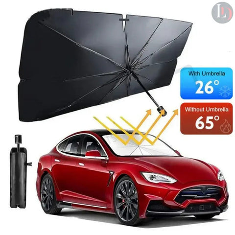 Car Windshield Sun Shade Umbrella (With Cover)