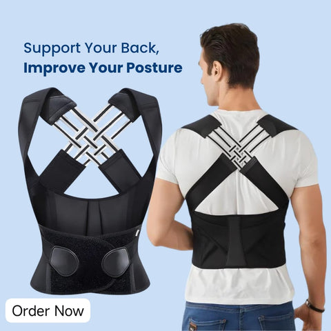 Premium Posture Corrector Belt – Breathable, Adjustable, Magnetic Support for Back Pain Relief