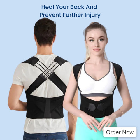 Premium Posture Corrector Belt – Breathable, Adjustable, Magnetic Support for Back Pain Relief