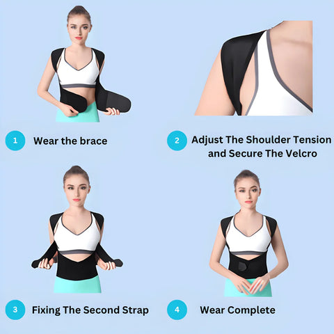 Premium Posture Corrector Belt – Breathable, Adjustable, Magnetic Support for Back Pain Relief